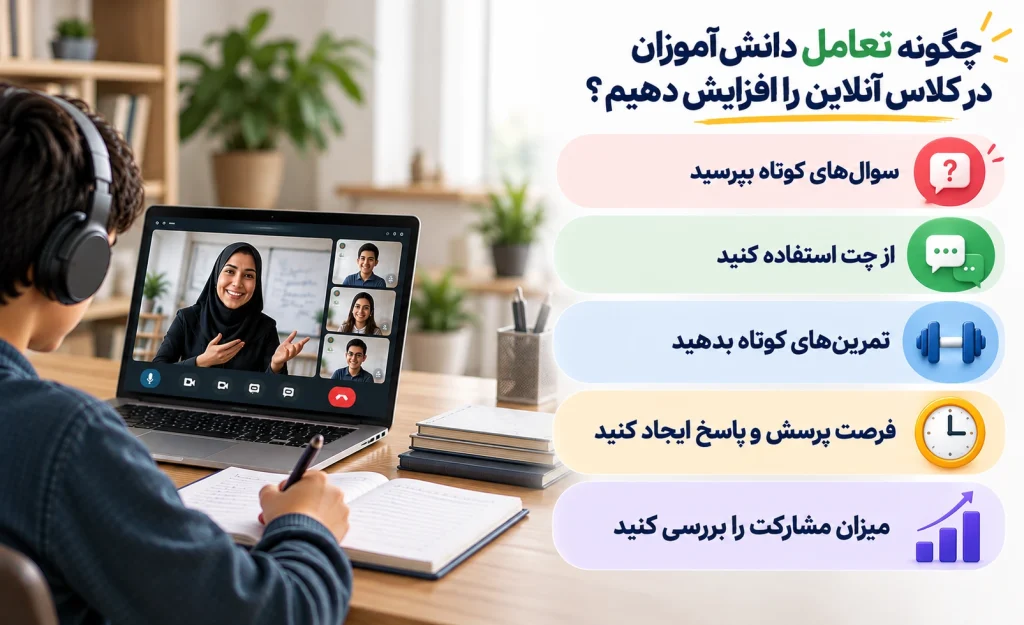 افزایش تعامل در کلاس آنلاین