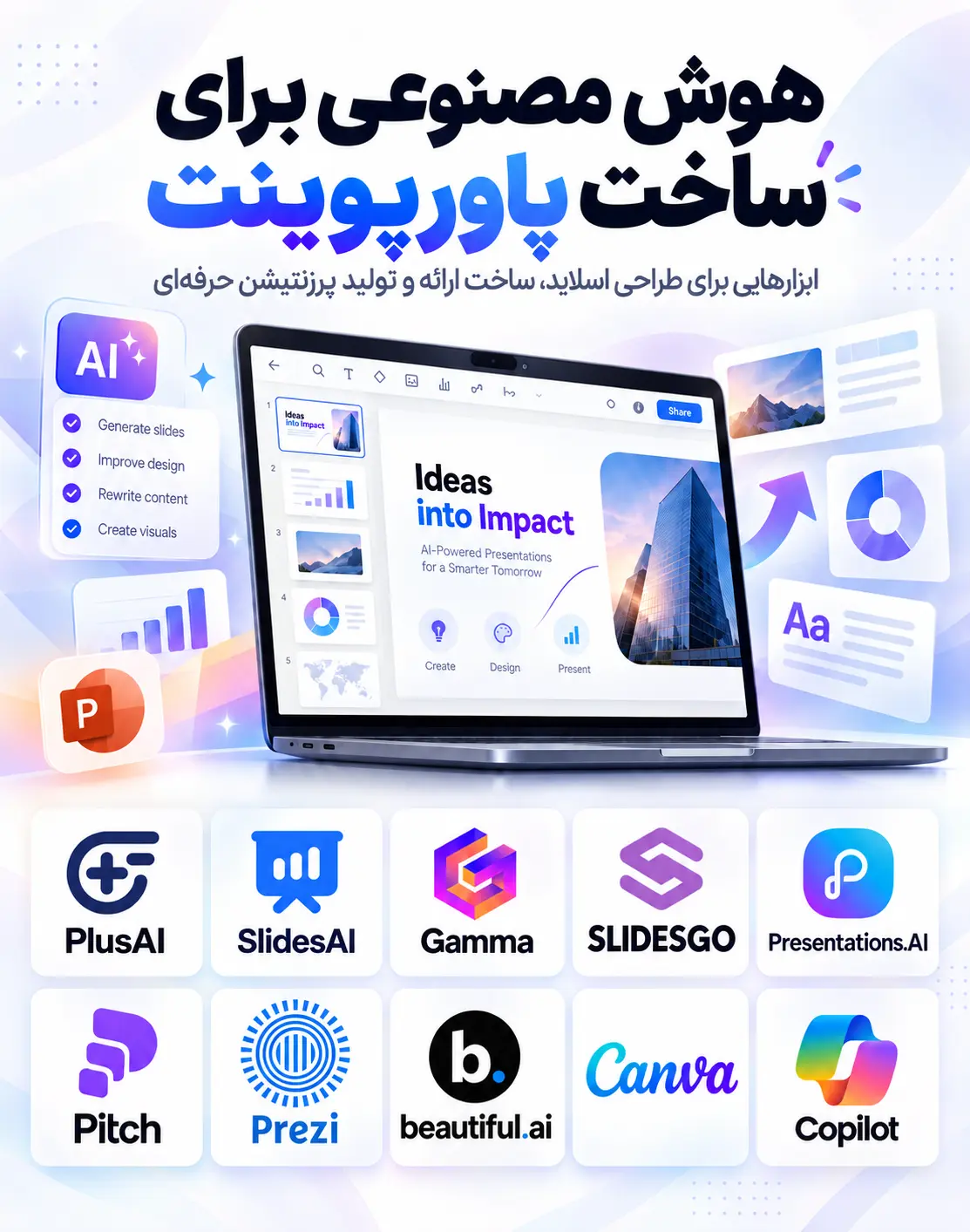 هوش مصنوعی برای ساخت پاورپوینت