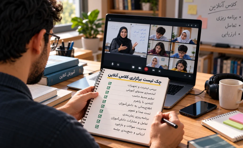 چک‌ لیست برگزاری کلاس آنلاین